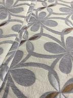 ткань octorose chenille grey/beige, ширина 59 дюймов - прочная ткань для пошива обивки, заказ по ярдам (синель-серые листья, 1 ярд) логотип