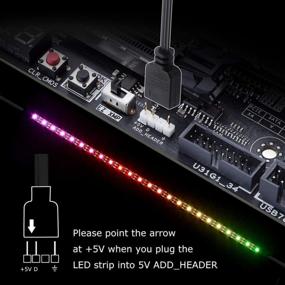 img 1 attached to Enhance Your PC Lighting With ALITOVE'S WS2812B Addressable RGB LED Strip Compatible With Popular Sync Technologies
