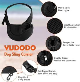 img 2 attached to 🐾 YUDODO Pet Sling Carrier: Lightweight and Breathable Travel Bag for Dogs and Cats