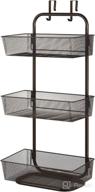 🚪 oyeal over the door basket organizer: 3-tier hanging storage rack for kitchen, bathroom, and pantry - freestanding holder with hooks, hangers, and mesh baskets логотип