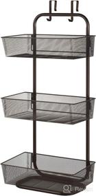 img 4 attached to 🚪 OYEAL Over The Door Basket Organizer: 3-Tier Hanging Storage Rack for Kitchen, Bathroom, and Pantry - Freestanding Holder with Hooks, Hangers, and Mesh Baskets