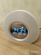 img 1 attached to JBL Horizon Bluetooth Alarm Clock Radio with Multiple Alarms, Soothing Ambient LED Light, Automatic LCD Display, and Dual USB Charging (White, AM/FM Radio) review by Ai Esumi ᠌