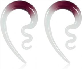 img 3 attached to 6 PCS Glass Ears Spiral Plugs & Tunnels Stretching Kit - TBOSEN Ear Gauges Tapers
