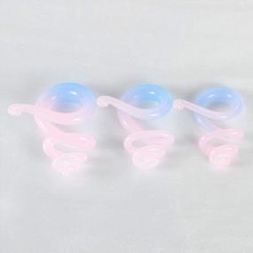 img 1 attached to 6 PCS Glass Ears Spiral Plugs & Tunnels Stretching Kit - TBOSEN Ear Gauges Tapers