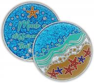 inspirational starfish story recovery gift token: aa triplate sobriety chip - making a difference! logo