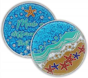 img 4 attached to Inspirational Starfish Story Recovery Gift Token: AA Triplate Sobriety Chip - Making A Difference!