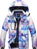 wantdo men's waterproof ski jacket snowboarding warm coat winter snow windbreaker mountain detachable hooded outerwear logo