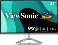 viewsonic vx2776-4k-mhd: frameless 4k monitor with displayport, blue light filter, built-in speakers & anti-glare coating логотип