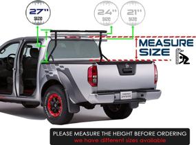 img 3 attached to 🚚 TMS 800LB Capacity Extendable Pickup Rack | Non-Drilling Ladder Rack Lumber Utility | 2 Bars with Mounting Clamps (Patent Pending, 27-3/4'')