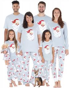 img 4 attached to Matching Family Christmas Pajama Sets With Snowflake And Santa Print - Sleepyheads Holiday Collection