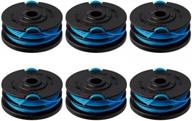 greenworks 20ft 0.065 inch dual line string trimmer spool replacement (6 pack) - 2900719, 2101602, 2101602a stba40b210, st40b410, bst4000 logo