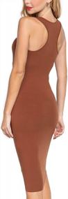 img 2 attached to FASHION BOOMY Women'S Basic Racerback Midi Dress - Sleeveless Tank Sexy Bodycon Dresses