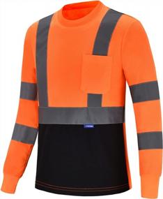 img 4 attached to XS-6XL AYKRM Safety T Shirt Reflective High Visibility Hi Vis Long Sleeve