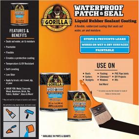 img 3 attached to Gorilla Waterproof Patch & Seal Liquid - Black 16Oz - Ultimate Solution For Quick Fixes (Pack Of 1)