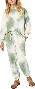 img 4 attached to Apbondy Clothing Loungwear Sweatshirt Tracksuit Girls' Clothing ~ Active