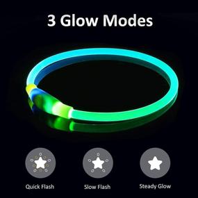 img 2 attached to Bpawser Light Up Dog Collars: Rechargeable LED Collar for Safe Night Walks - Multi-Color Glow, Suitable for Large, Medium, and Small Dogs