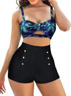 винтажное бикини с высокой талией и бразильскими шортами для мальчиков для женщин - b2prity ladies swimsuit and swimwear логотип