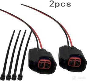 img 4 attached to 🔌 Polaris Fuel Injector Repair Harness Kit: ALLMOST 2 PACK - Ensures Compatibility with RZR Ranger 570 800 900 Pigtail 1204318