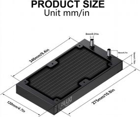 img 3 attached to DIYhz 12 Pipe Aluminum Heat Exchanger Liquid Cooling Radiator 240Mm With Dual Fans For CPU PC Laser Water Cool System DC12V Black - Computer Water Cooling Radiator