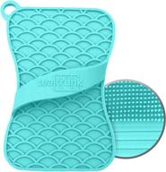 🧽 teal trunk silicone sponge and scrubber - hygienic, odor and stain resistant dish scrubber - bpa free, reusable household sponge - aqua (1 pack) logo