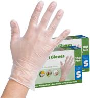 🧤 200 pack of clear powder-free vinyl disposable plastic gloves - ideal for hygienic protection logo