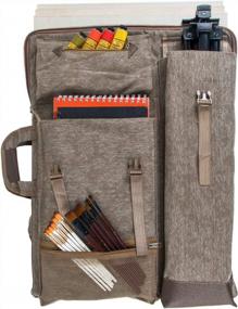 img 1 attached to TRANSON Art Portfolio Case Artist Backpack Canvas Bag Large 26” X 19.5” Khaki Color