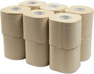 🧻 bamboo toilet paper rolls: eco-friendly, unbleached 3-ply bathroom tissue (12 pack) логотип