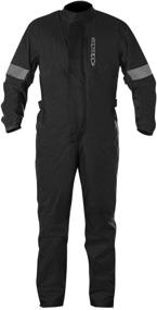 img 1 attached to 🌧️ Alpinestars Hurricane Rain Motorcycle Suit for Men - Black (Size: Small)