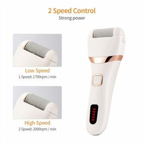 img 2 attached to Upgrade Waterproof Electric Callus Remover - Professional Pedicure Feet Care For Dead, Hard Cracked Dry Skin