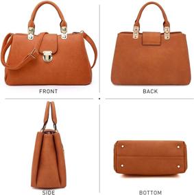 img 1 attached to 👜 Dasein Handbags & Wallets: Elegant Leather Shoulder Satchels for Women