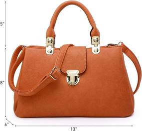 img 2 attached to 👜 Dasein Handbags & Wallets: Elegant Leather Shoulder Satchels for Women