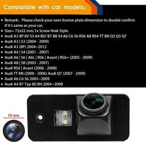 img 3 attached to 📷 High Definition 1280x720p Rear View Backup Camera with Night Vision, Waterproof for Audi A3 8P 8V S3 A4 B6 B7 B8 S4 A6 C6 S6 RS6 A8 RS4 TT 8N Q3 Q5 Q7 (A= Screw Hole Style)