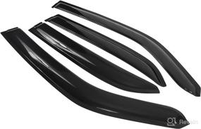 img 2 attached to 🚘 IKON MOTORSPORTS External Window Visors for Chrysler 300 & Dodge Magnum (2005-2010) - Acrylic Smoke Tint, 4PCS Slim Style Rain Shade Guard & Air Deflector