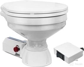 img 4 attached to Premium TMC Marine Electric Toilet Small Bowl with Macerator Pump and Flush Control - Five Oceans FO720: Ideal for Boats