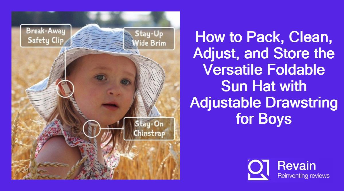 How to Pack, Clean, Adjust, and Store the Versatile Foldable Sun Hat with Adjustable Drawstring for Boys