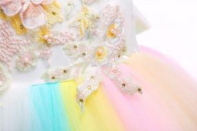 img 1 attached to Beautiful Christmas Girls Flower Dress With Lace Rainbow Tulle 3D Embroidery And Beading For Princess Pageant Wedding Party Dresses