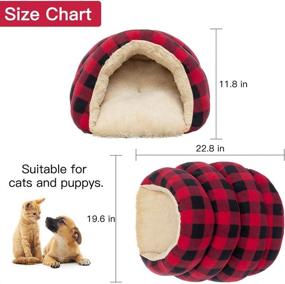 img 3 attached to 🐾 Cuddle Cave Bed: Cozy Sleeping House for Indoor Cats & Small Dogs, Calming Comfort for Puppies & Kittens