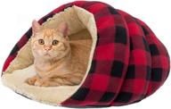 🐾 cuddle cave bed: cozy sleeping house for indoor cats & small dogs, calming comfort for puppies & kittens logo