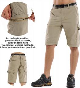 img 1 attached to Versatile Men'S Hiking Pants - Convertible Zip-Off, Quick-Dry & Lightweight Cargo Design
