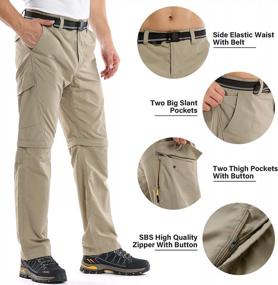 img 3 attached to Versatile Men'S Hiking Pants - Convertible Zip-Off, Quick-Dry & Lightweight Cargo Design