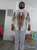 картинка 1 прикреплена к отзыву 🌍 Showcase Your Style with COOFANDY Men's African Dashiki Sleeve Button Shirts от Joseph Cvetkovic