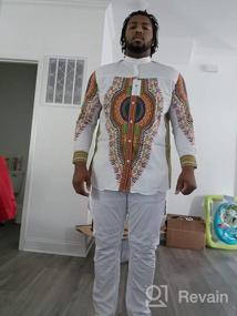img 6 attached to 🌍 Showcase Your Style with COOFANDY Men's African Dashiki Sleeve Button Shirts