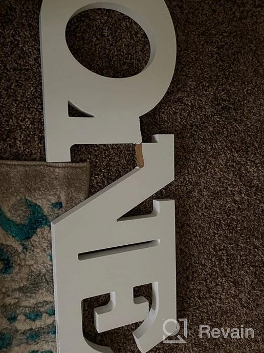 img 1 attached to XL Free-Standing White Wooden ONE Sign - Perfect First Birthday Photoshoot Prop For Baby Boy Or Girl! One Year Old Birthday Decorations With Cake Smash Fun - Best 1St Birthday Boy Or Girl Decoration review by Avishai Menon