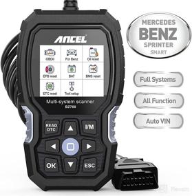 img 4 attached to ANCEL BZ700 Professional OBD2 Scanner: Advanced Diagnostic Reset Tool for Mercedes Benz Sprinter Smart | Reads/Erases Transmission ABS SRS Airbag SAS TPMS Error Codes | Diesel Car Engine OBD Code Reader