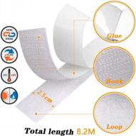 strong and durable self-adhesive hook and loop tape strips - 16.5ft by 1 inch - ideal for sewing, crafting, and diy projects - indoor and outdoor use - white nylon fabric fastener logo