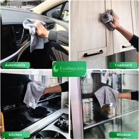 img 3 attached to ECOREPUBLIC Microfiber Cleaning Household Ultra Soft Car Care in Tools & Equipment