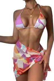 img 4 attached to 👙 WDIRARA Women's Printed Multicolored Swimsuit - Stylish Swimwear for Ladies