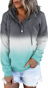 img 4 attached to FARORO Women'S Hooded Sweatshirts | Pullover Hoodies For Casual Sports | Button Down Top With Pockets