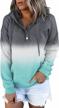 faroro women's hooded sweatshirts | pullover hoodies for casual sports | button down top with pockets logo