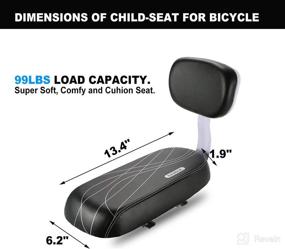img 1 attached to 🚲 RANDDER Back Bike Seat: Comfortable Rear Cushion for Riding with Kids